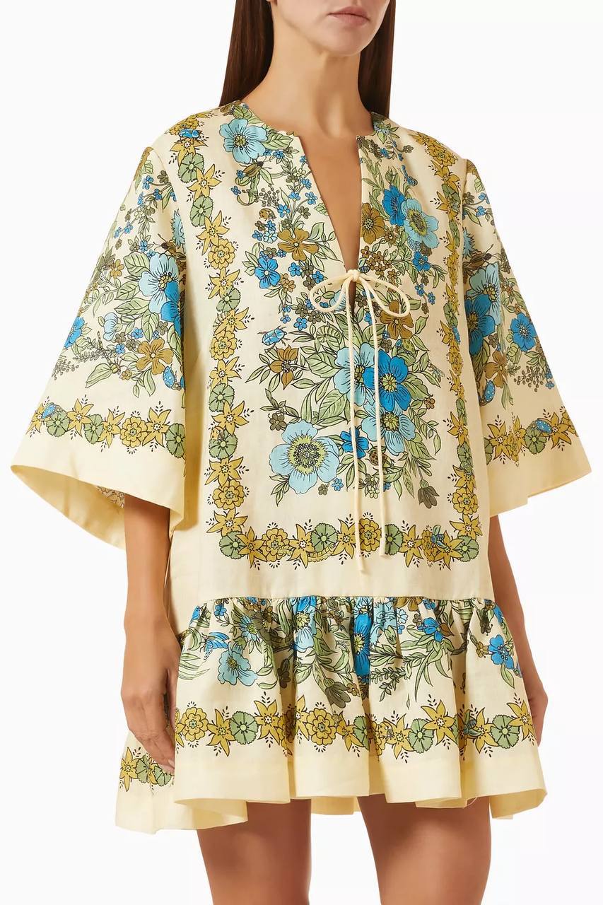 ALM Sophia Mini Tunic Dress in Linen