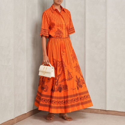 ALM Boathouse Island-print Shirt & Skirt