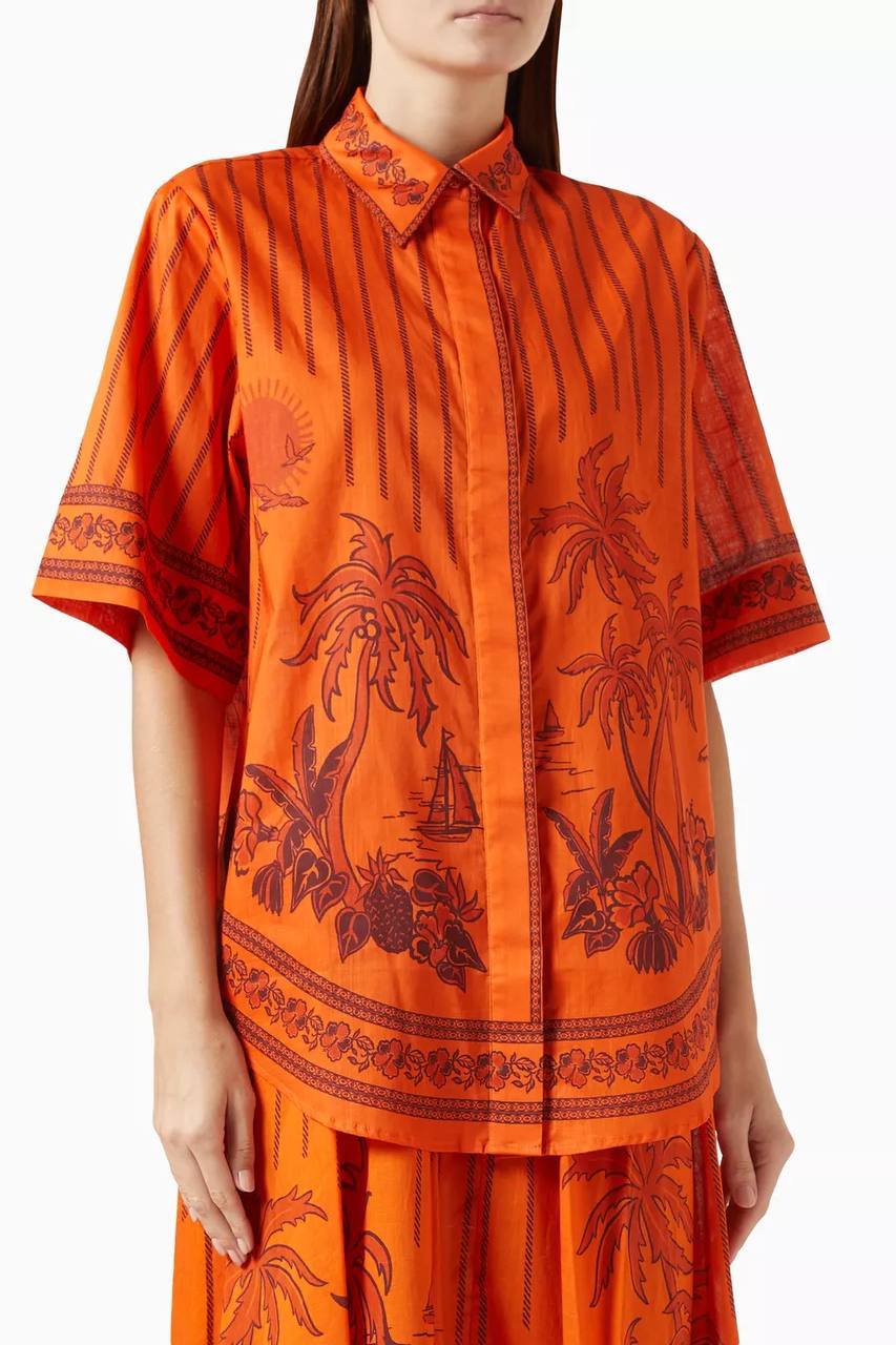 ALM Boathouse Island-print Shirt & Skirt