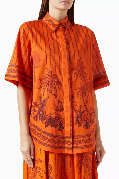 ALM Boathouse Island-print Shirt & Skirt