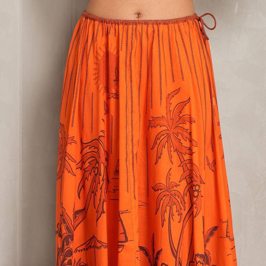 ALM Boathouse Island-print Shirt & Skirt
