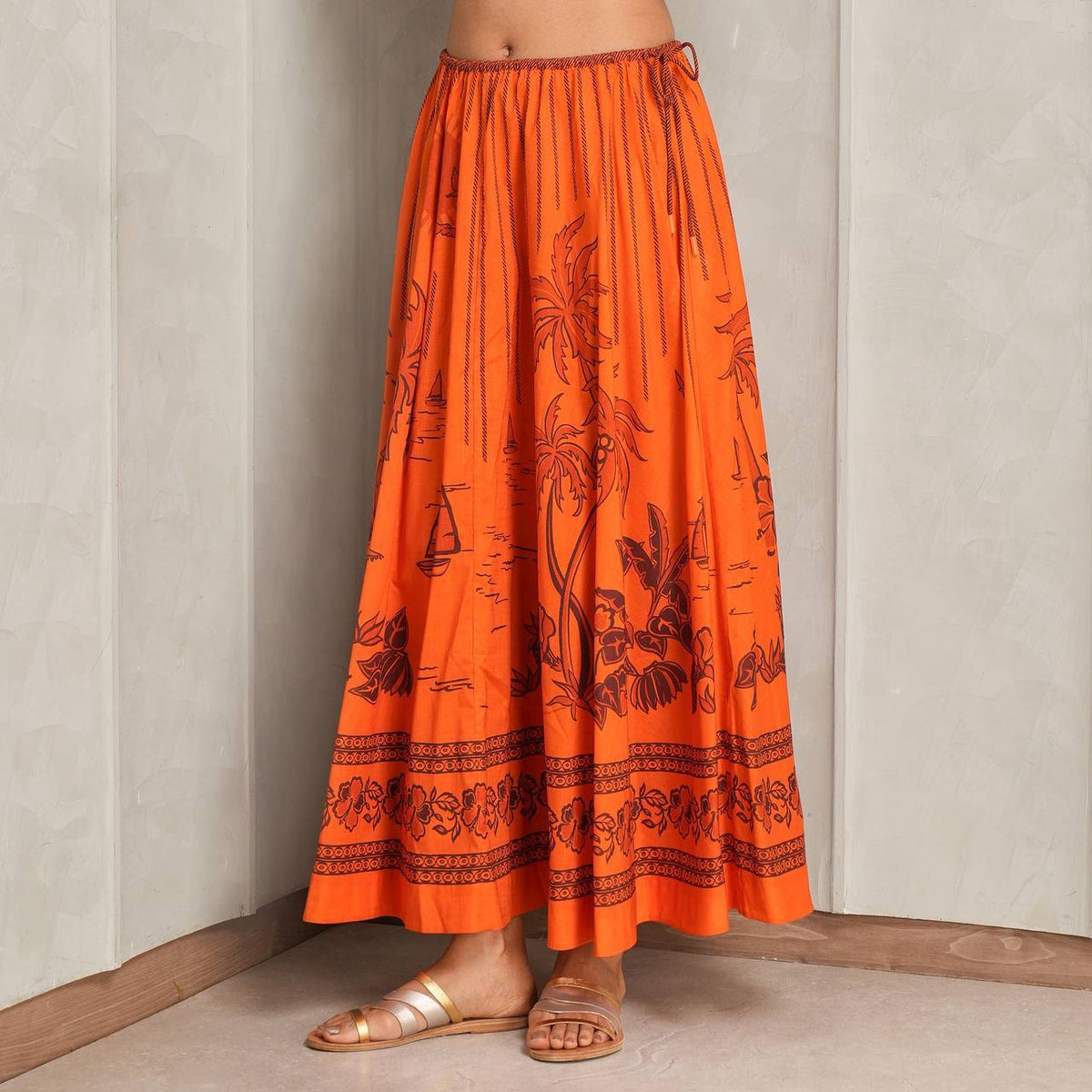 ALM Boathouse Island-print Shirt & Skirt