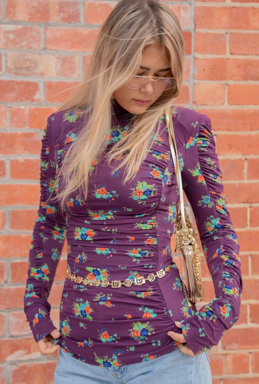 ALM Betsy Joanna Ruched Top