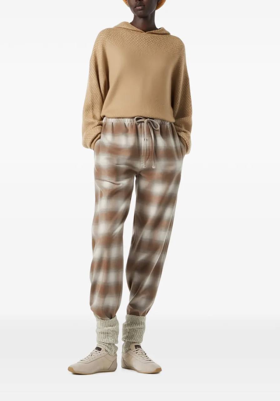 LP Azalea Light Brown Honey Dot Silk-Cashmere Hoodie Sweater