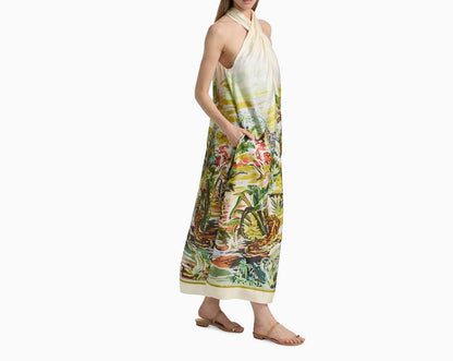 ALM Jungle Boogie Halter Dress in Silk