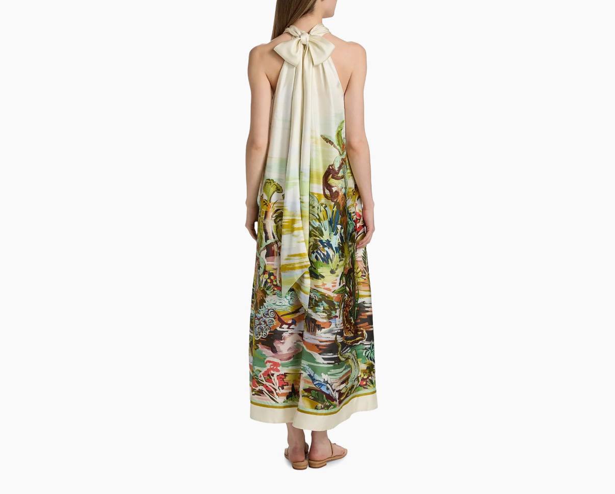 ALM Jungle Boogie Halter Dress in Silk