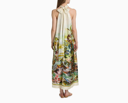 ALM Jungle Boogie Halter Dress in Silk