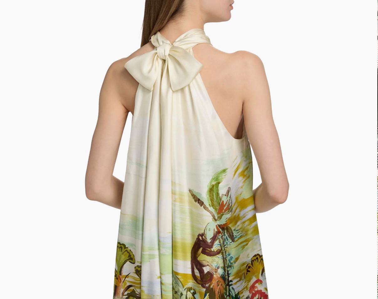 ALM Jungle Boogie Halter Dress in Silk