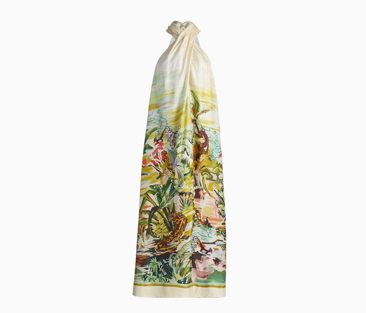 ALM Jungle Boogie Halter Dress in Silk