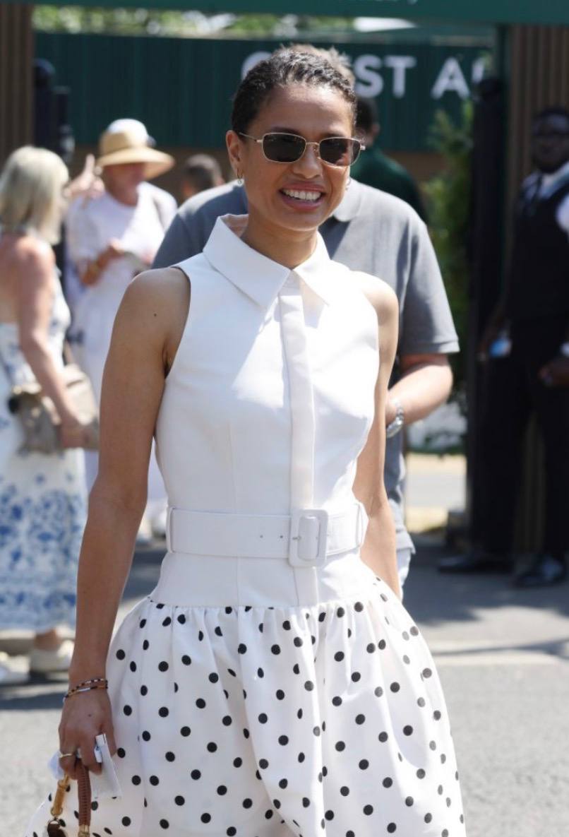 SP White Sleeveless Polka Dot Midi Dress