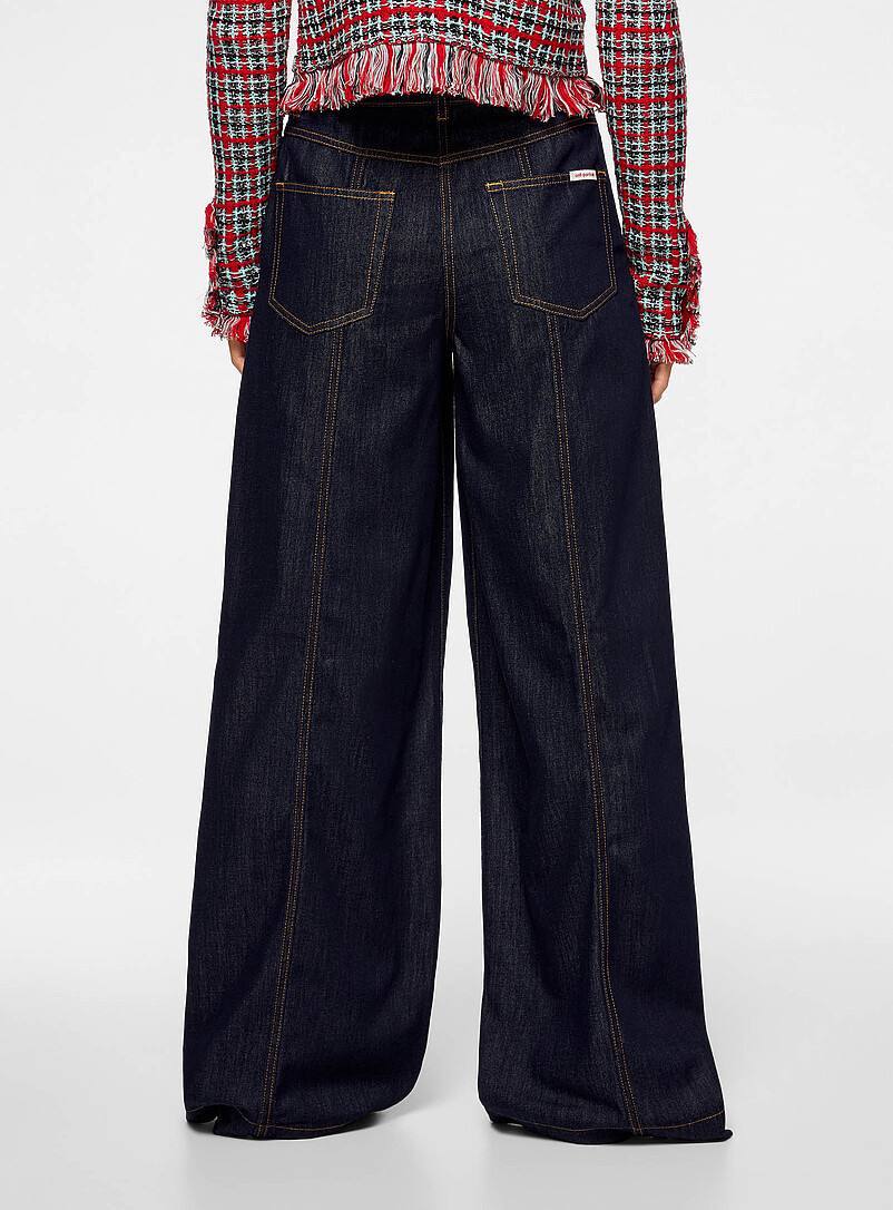 SP Wide Leg Contrast Stitch Jeans