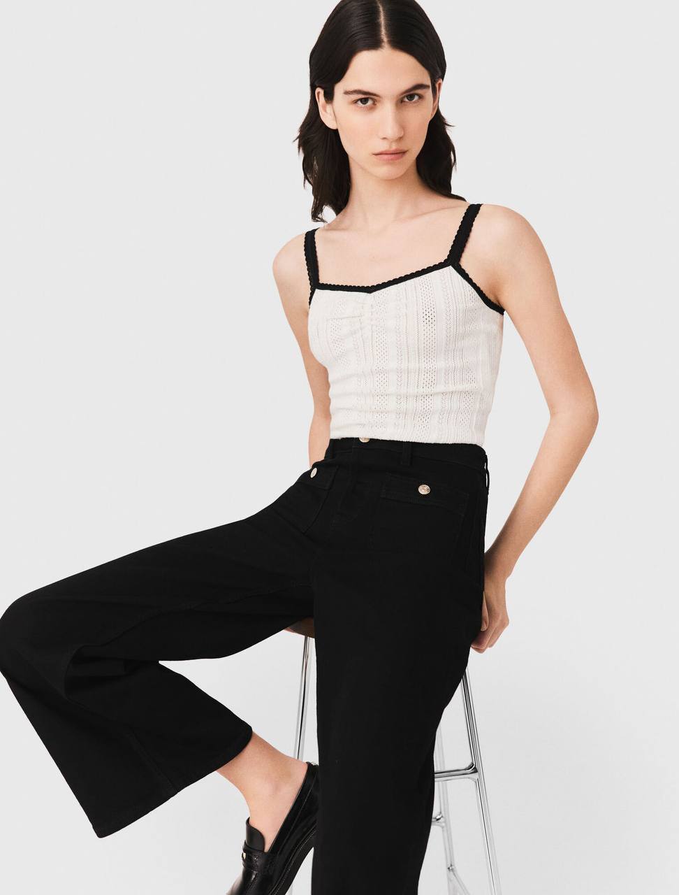 Milory Cardigan & Cami Top Cotton-blend Pointelle Knit Twinset