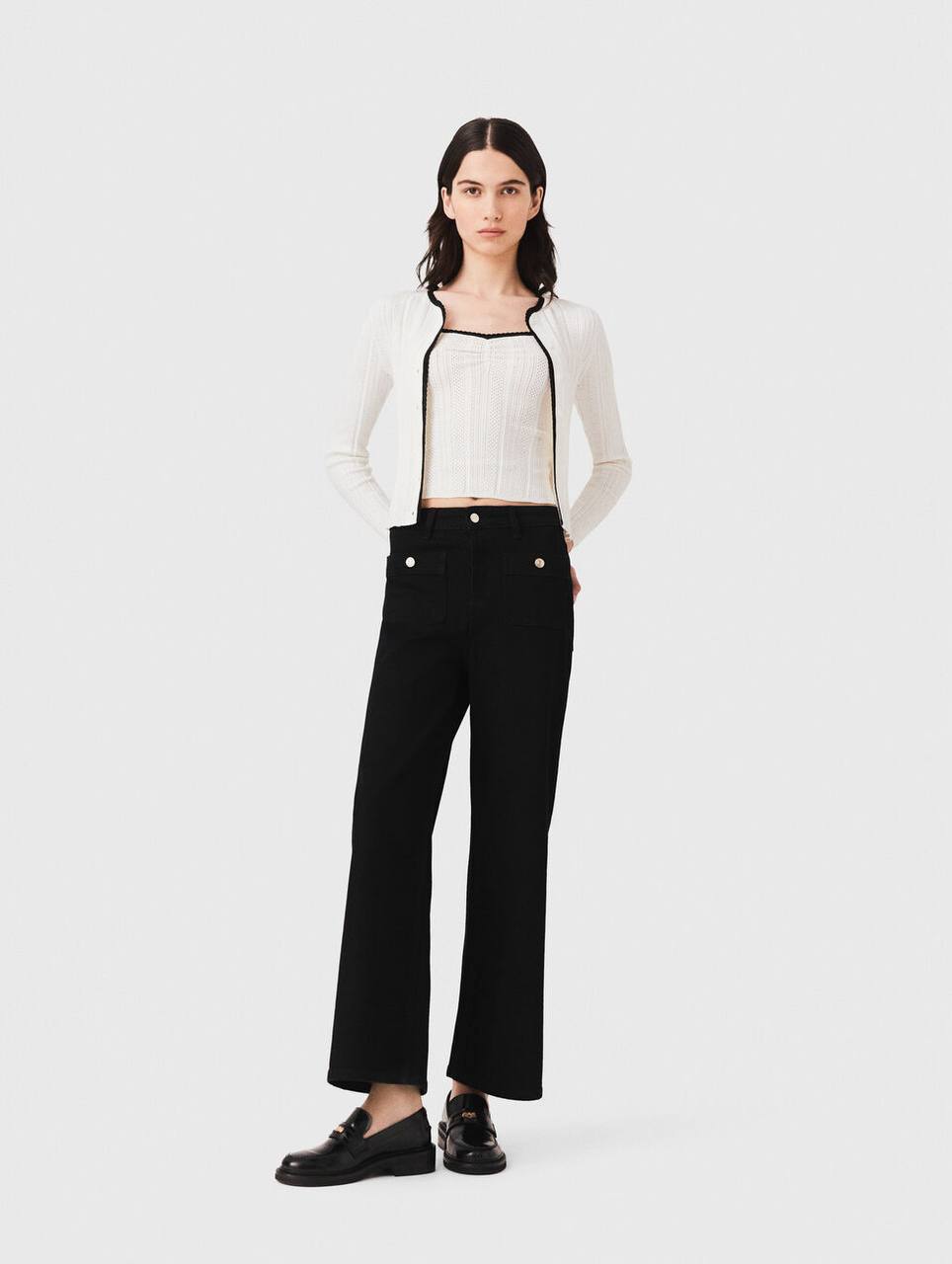 Milory Cardigan & Cami Top Cotton-blend Pointelle Knit Twinset