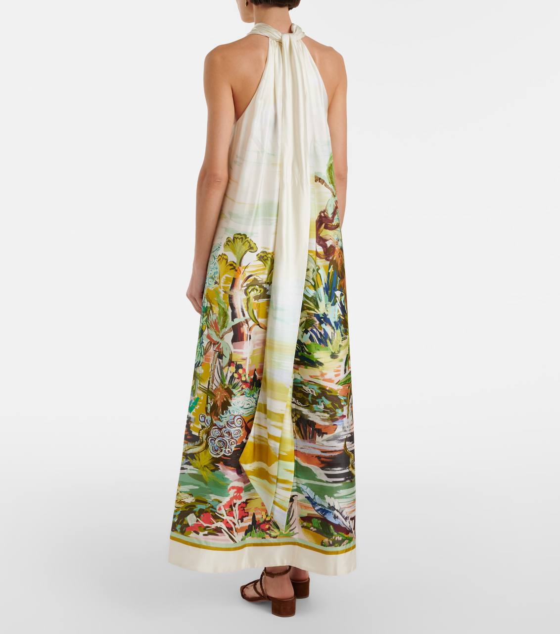 ALM Jungle Boogie Halter Dress in Silk