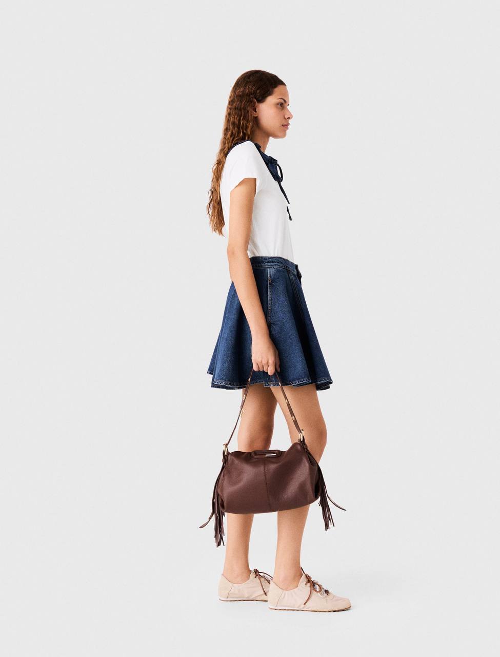 MJ T-Shirt With Denim Collar