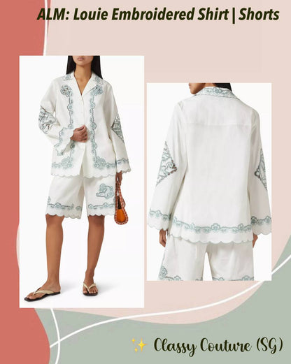 ALM Louie Embroidered Shirt Shorts