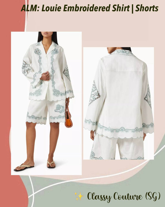 ALM Louie Embroidered Shirt | Bermuda Shorts | Cotton Set