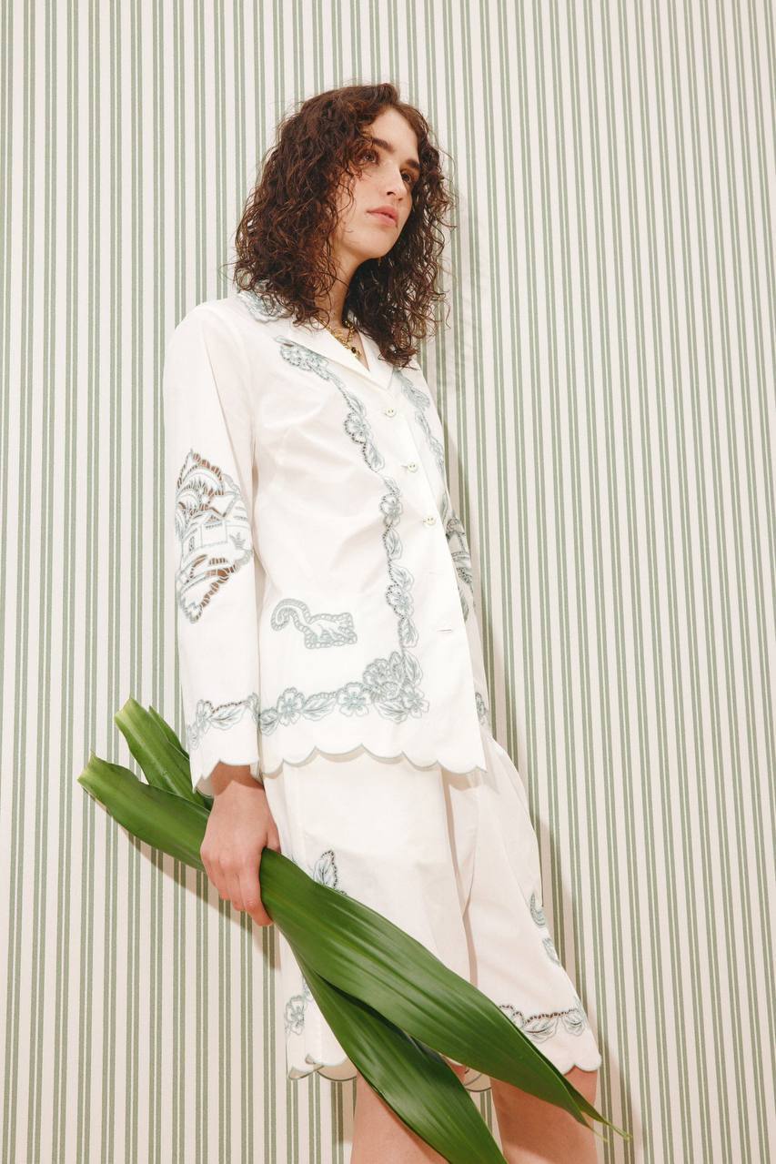 ALM Louie Embroidered Shirt Shorts