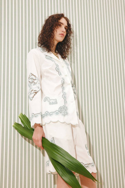 ALM Louie Embroidered Shirt Shorts