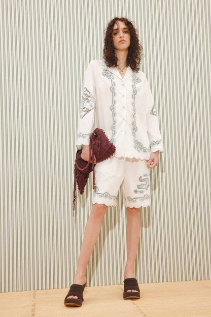 ALM Louie Embroidered Shirt Shorts
