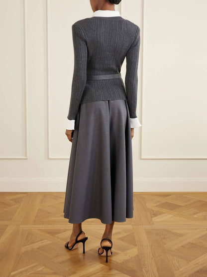 SP Indigo Denim Collared Mini Dress