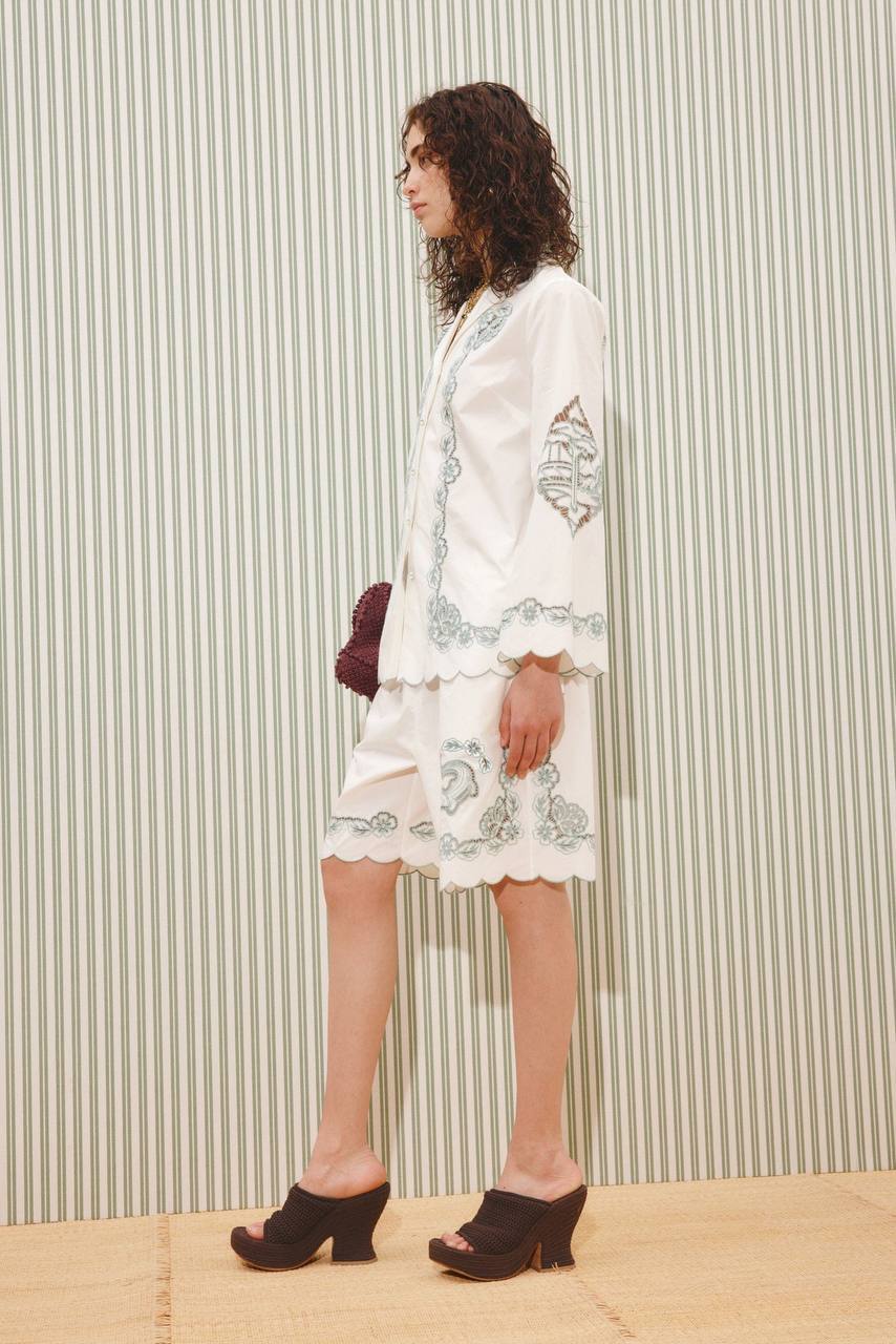 ALM Louie Embroidered Shirt Shorts