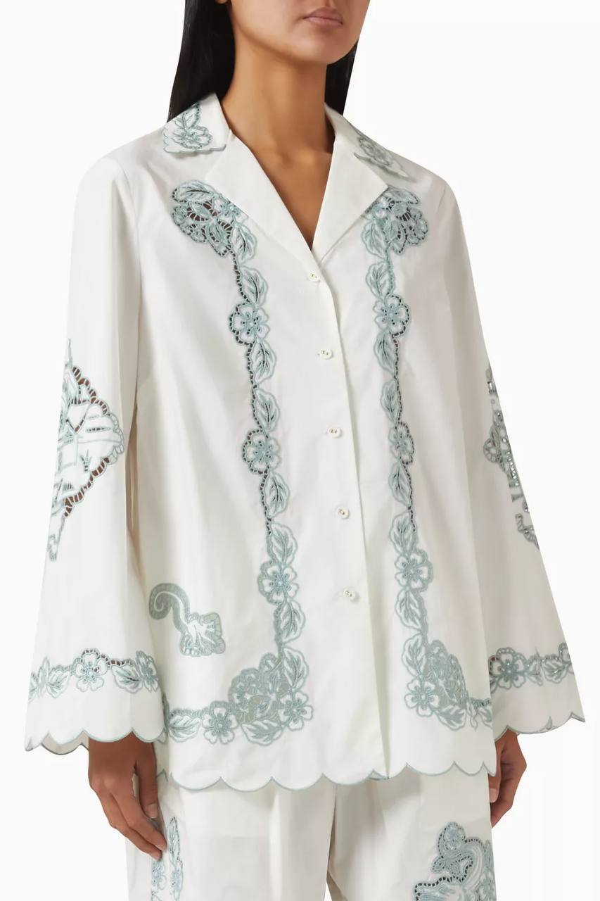 ALM Louie Embroidered Shirt Shorts