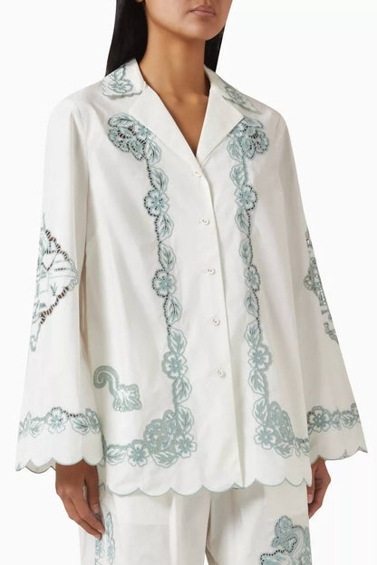 ALM Louie Embroidered Shirt Shorts