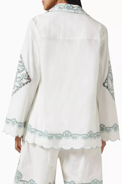 ALM Louie Embroidered Shirt Shorts