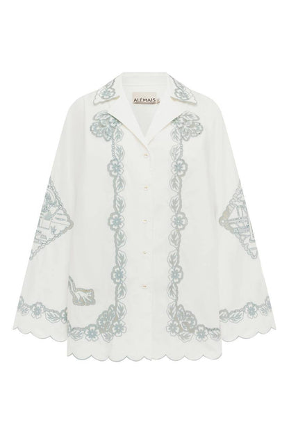 ALM Louie Embroidered Shirt Shorts
