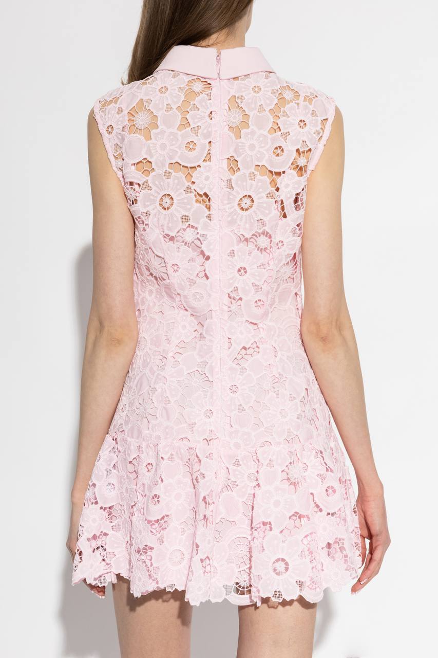SP Pink Lace Collared Mini Dress