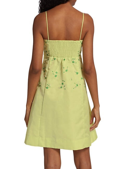 GN Lily Green Embellished Tent Mini Dress