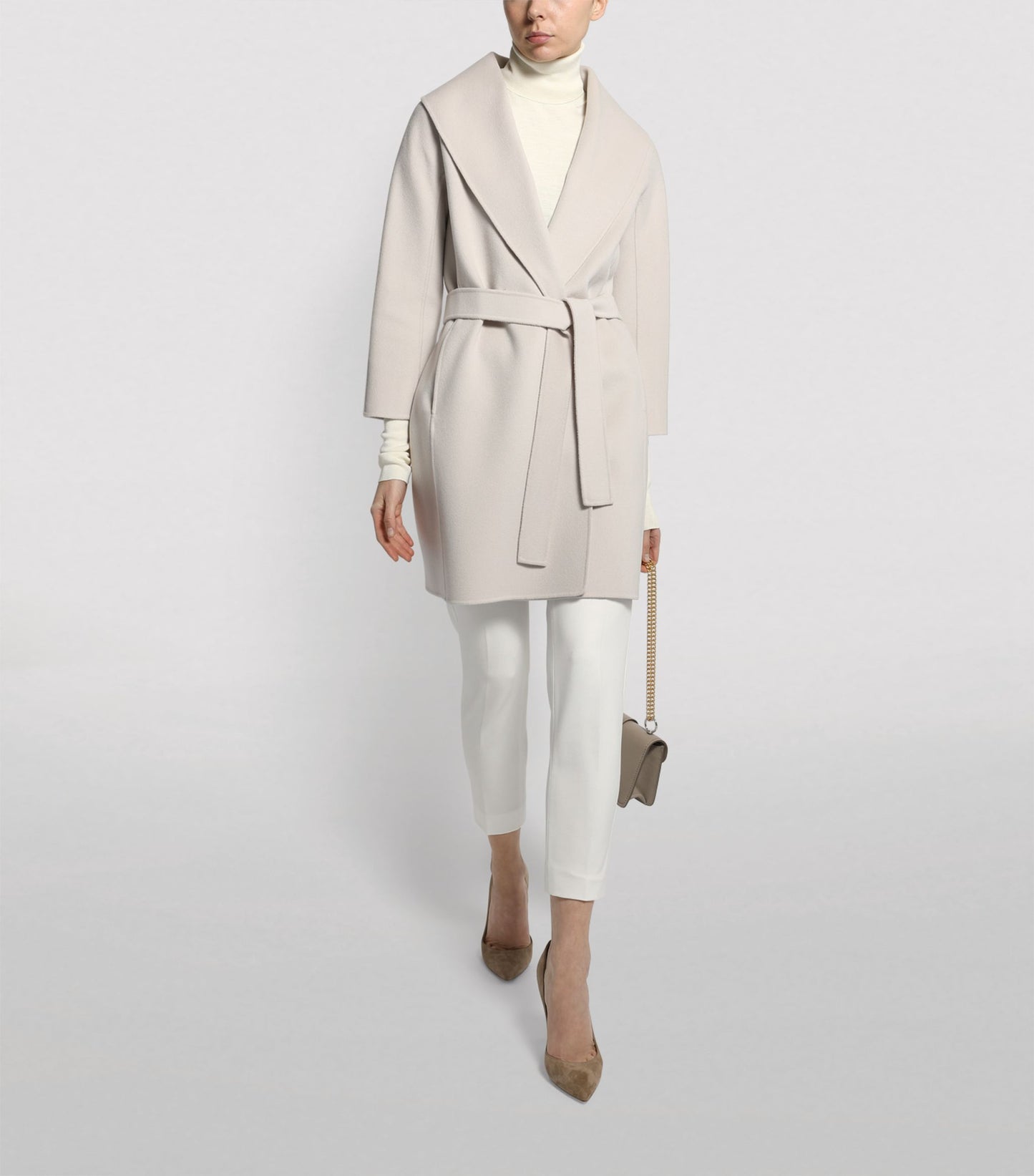 MM Messi Belted Wrap Coat | Virgin Wool