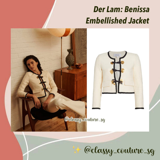 Der Lam Benissa Embellished Jacket | ecru cotton