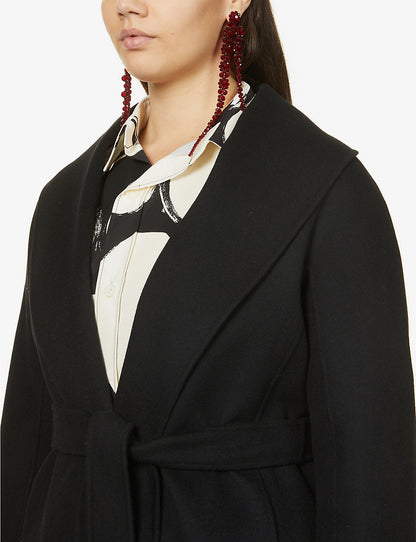 MM Messi Belted Wrap Coat | Virgin Wool