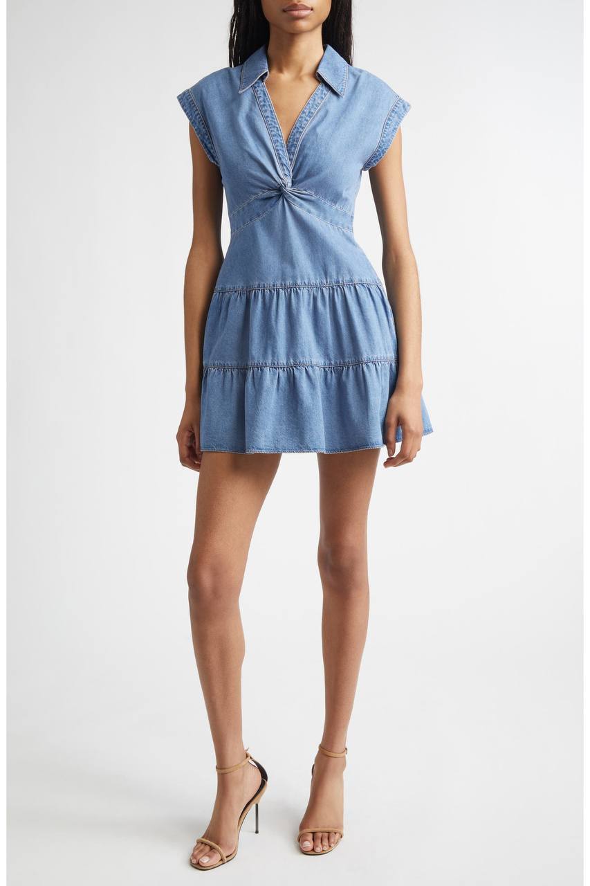 AO Mila Twist Denim Minidress