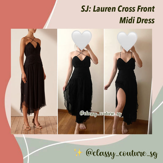 SJ Lauren Cross Front Midi Dress