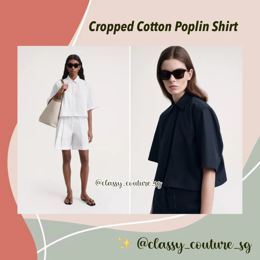 TOT Cropped Cotton Poplin Shirt