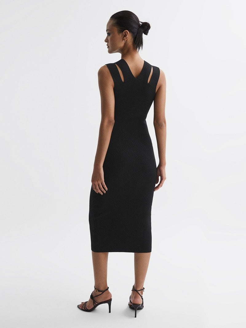 RS Kara Knitted Midi Dress with double straps