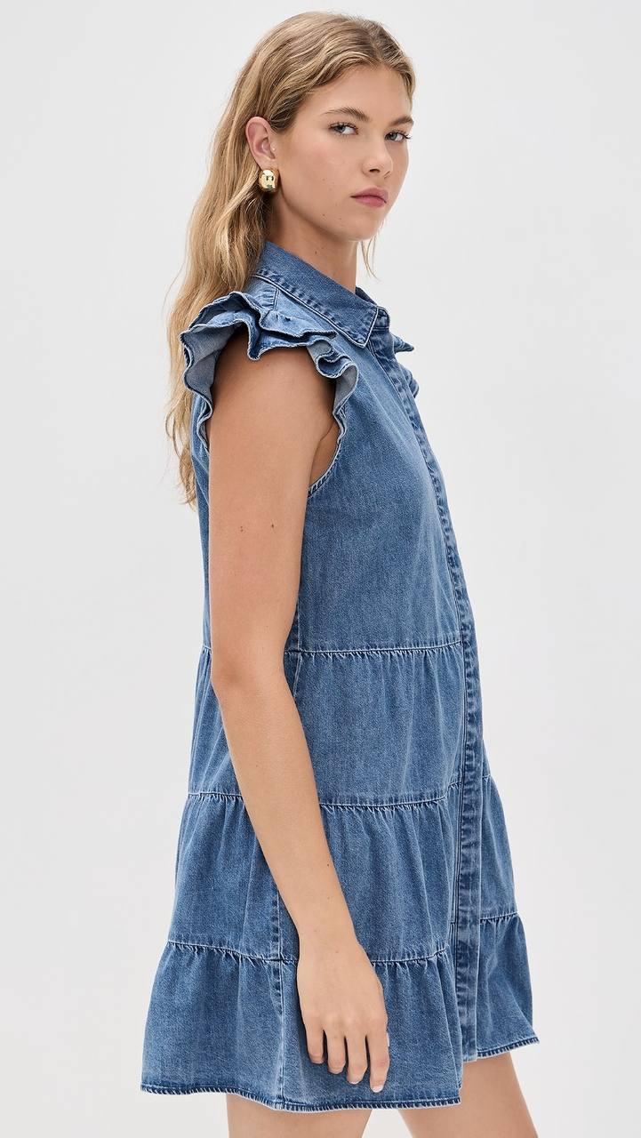 AO Jem Denim Tiered Mini Dress