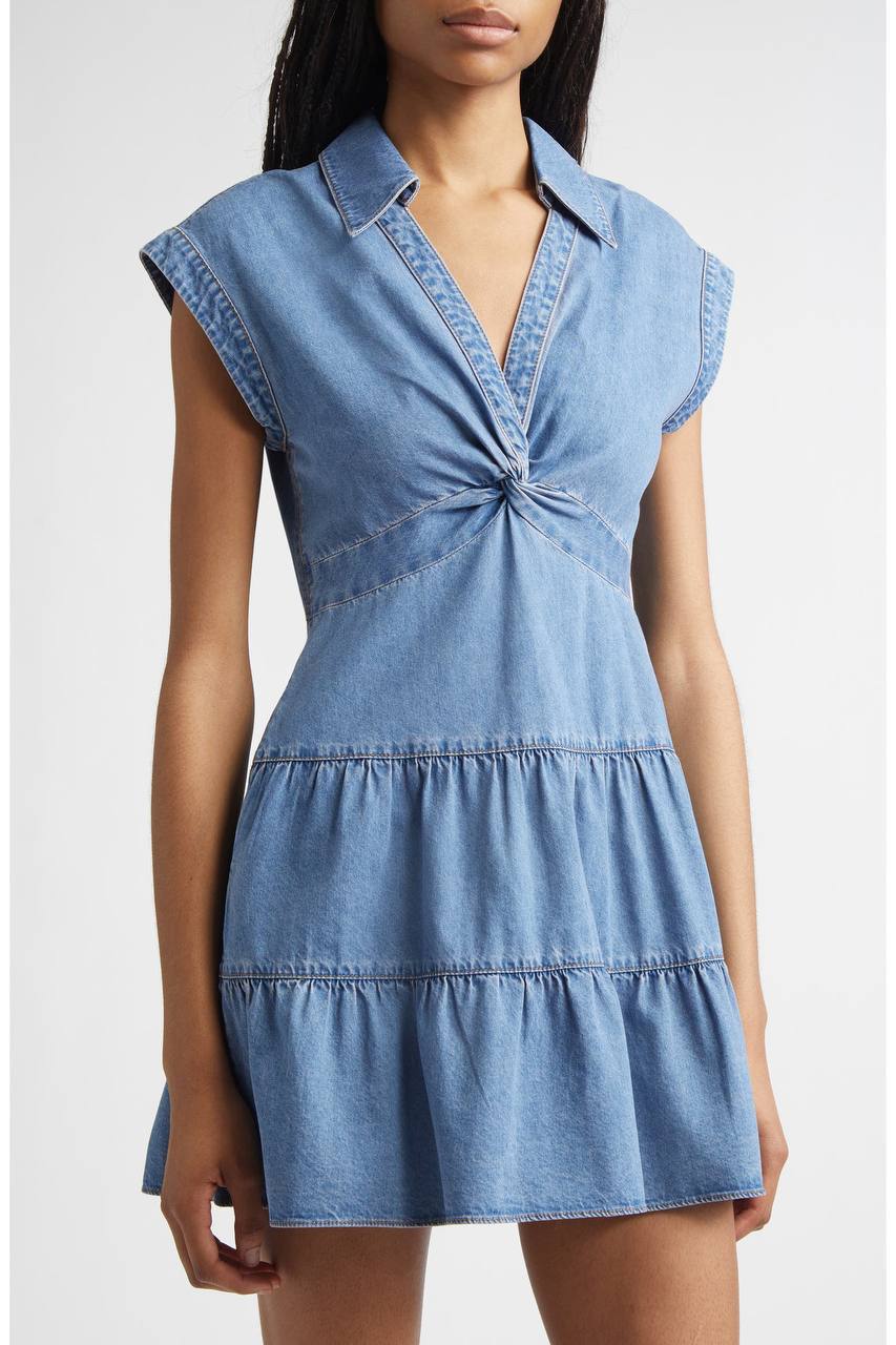 AO Mila Twist Denim Minidress