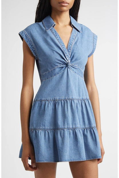 AO Mila Twist Denim Minidress