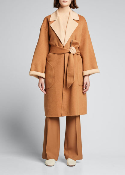 AO Tomiko Reversible Wrap Coat | Wool-cashmere