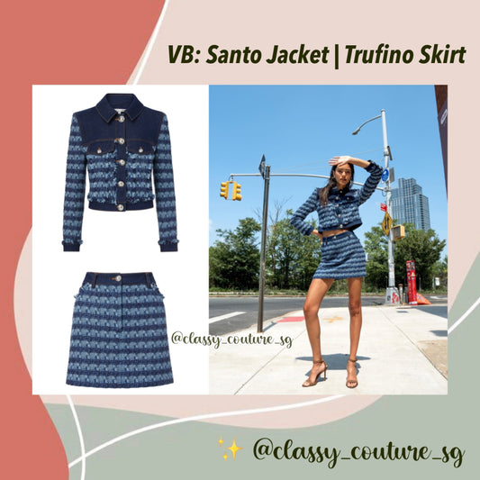 VB Santo Denim Tweed Jacket | Trufino Skirt | Set