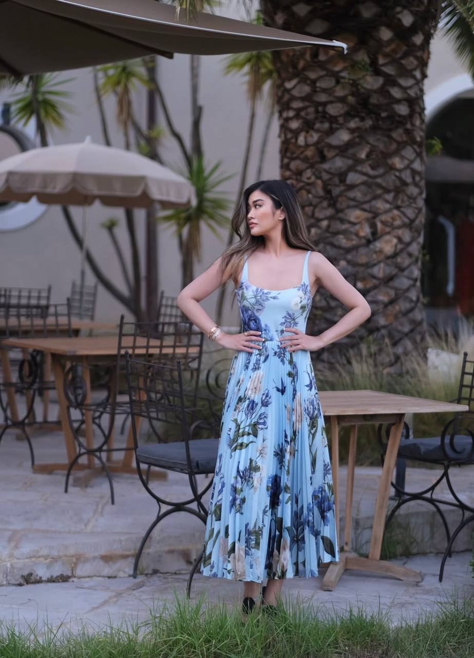 AO Pleated Carolyn Maxi Dress