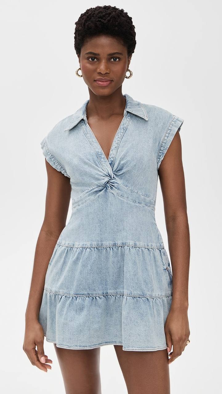 AO Mila Twist Denim Minidress