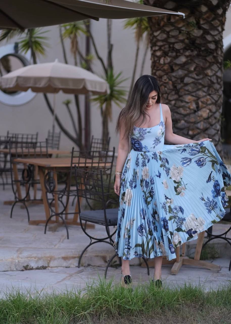 AO Pleated Carolyn Maxi Dress