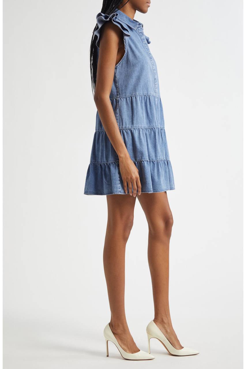 AO Jem Denim Tiered Mini Dress