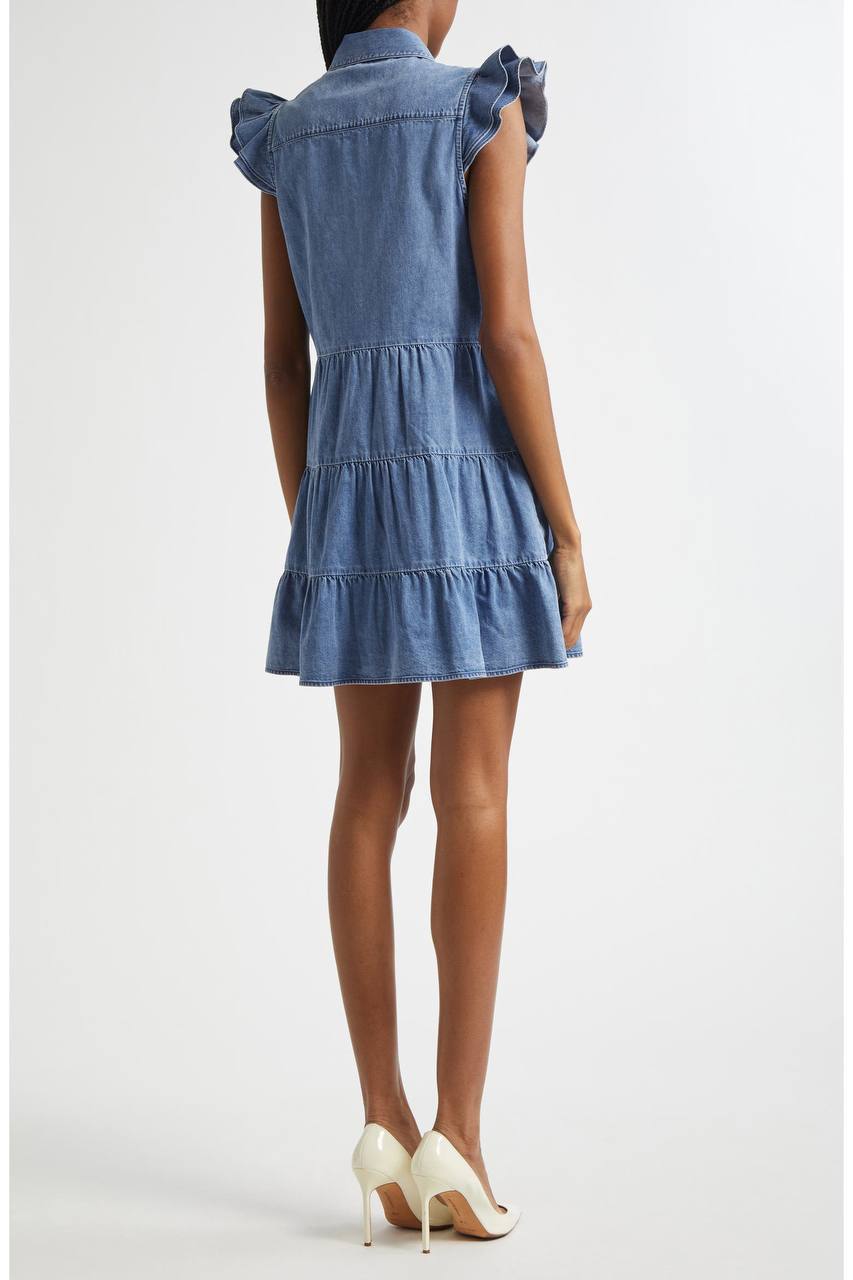 AO Jem Denim Tiered Mini Dress
