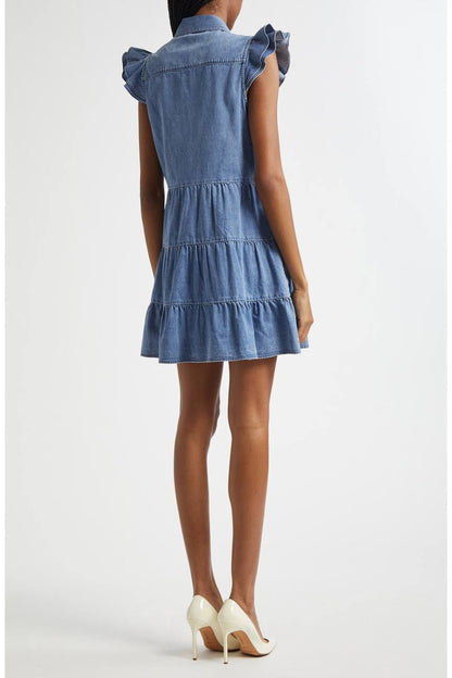 AO Jem Denim Tiered Mini Dress